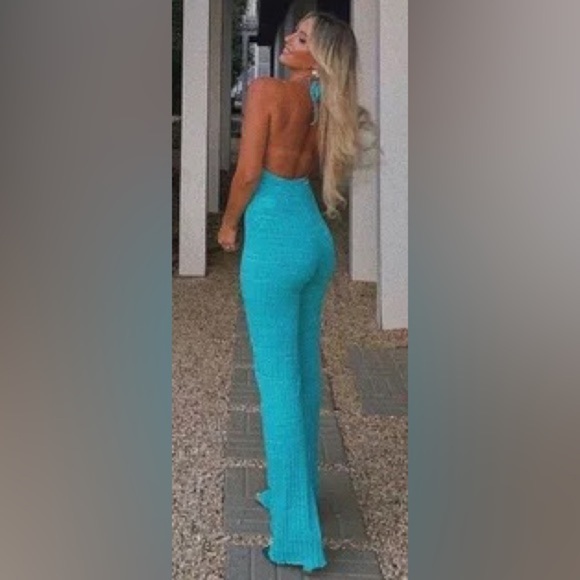 Zara Rib Halter Jumpsuit - Picture 2 of 9